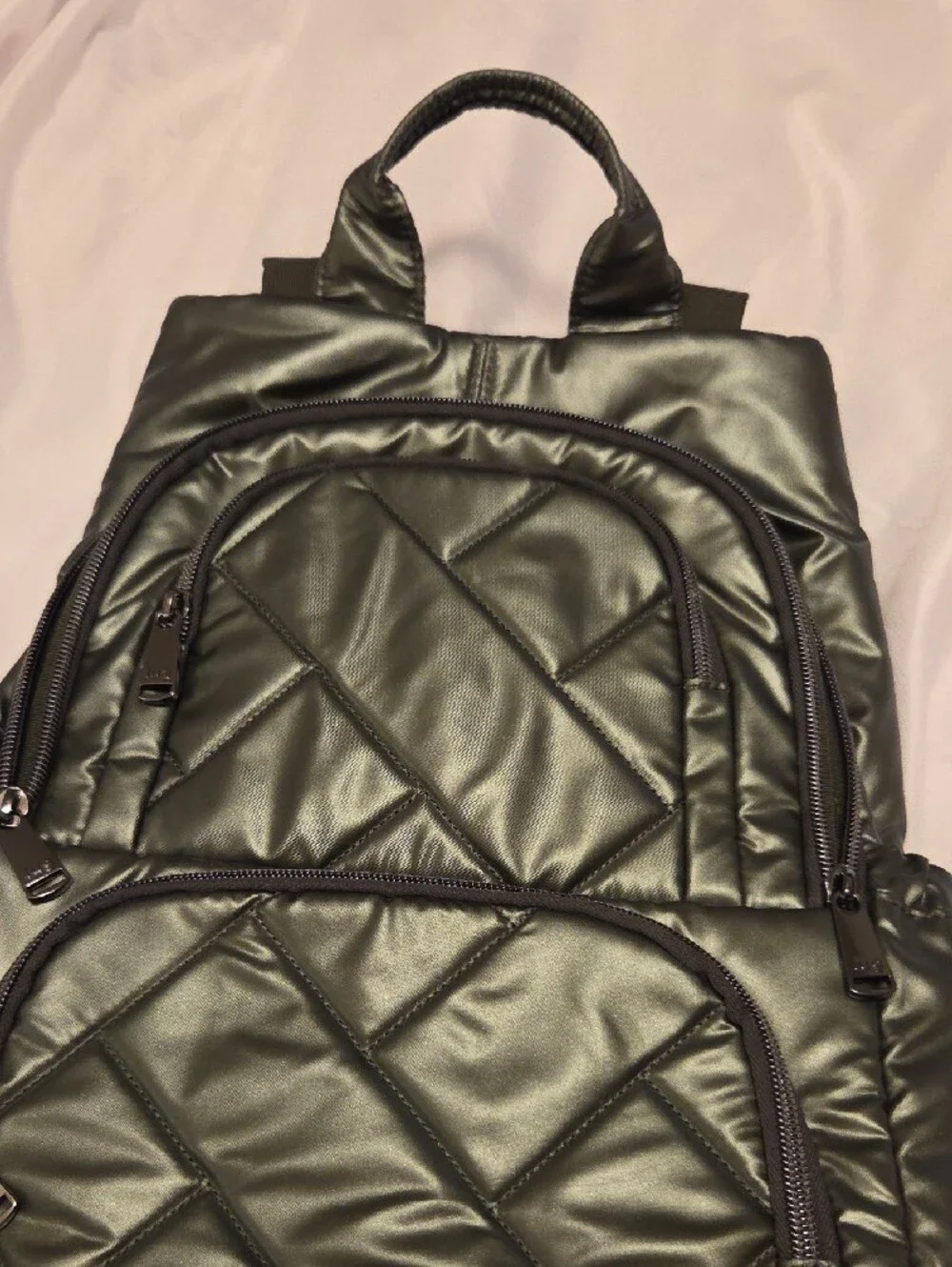 Lug Metallic Olive Green Hatchback Backpack